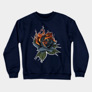 Flaming Rose Crewneck Sweatshirt